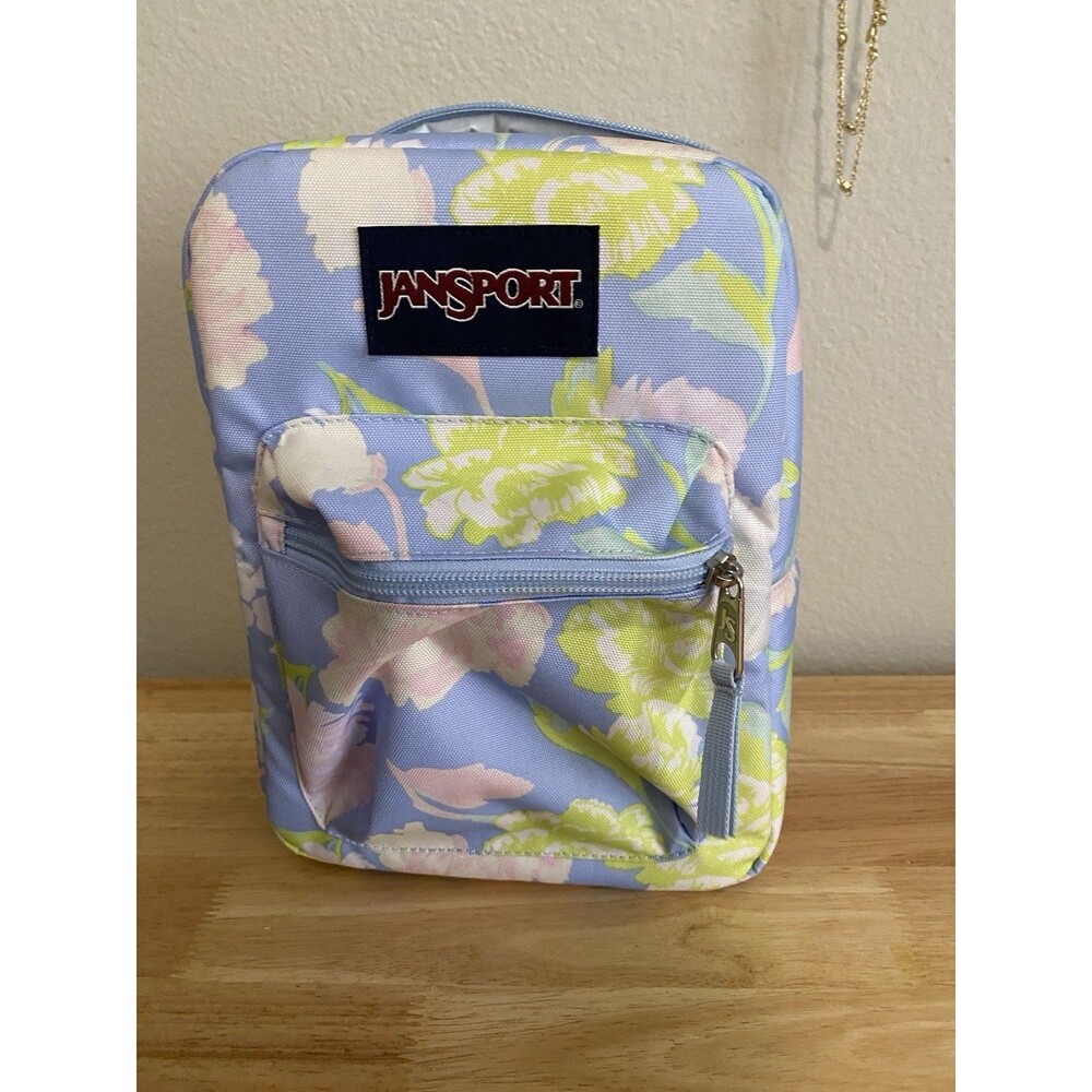 JanSport Big Break Insulated Lunch Bag Tote 10”H X 7.5” W X 5” D Floral Design